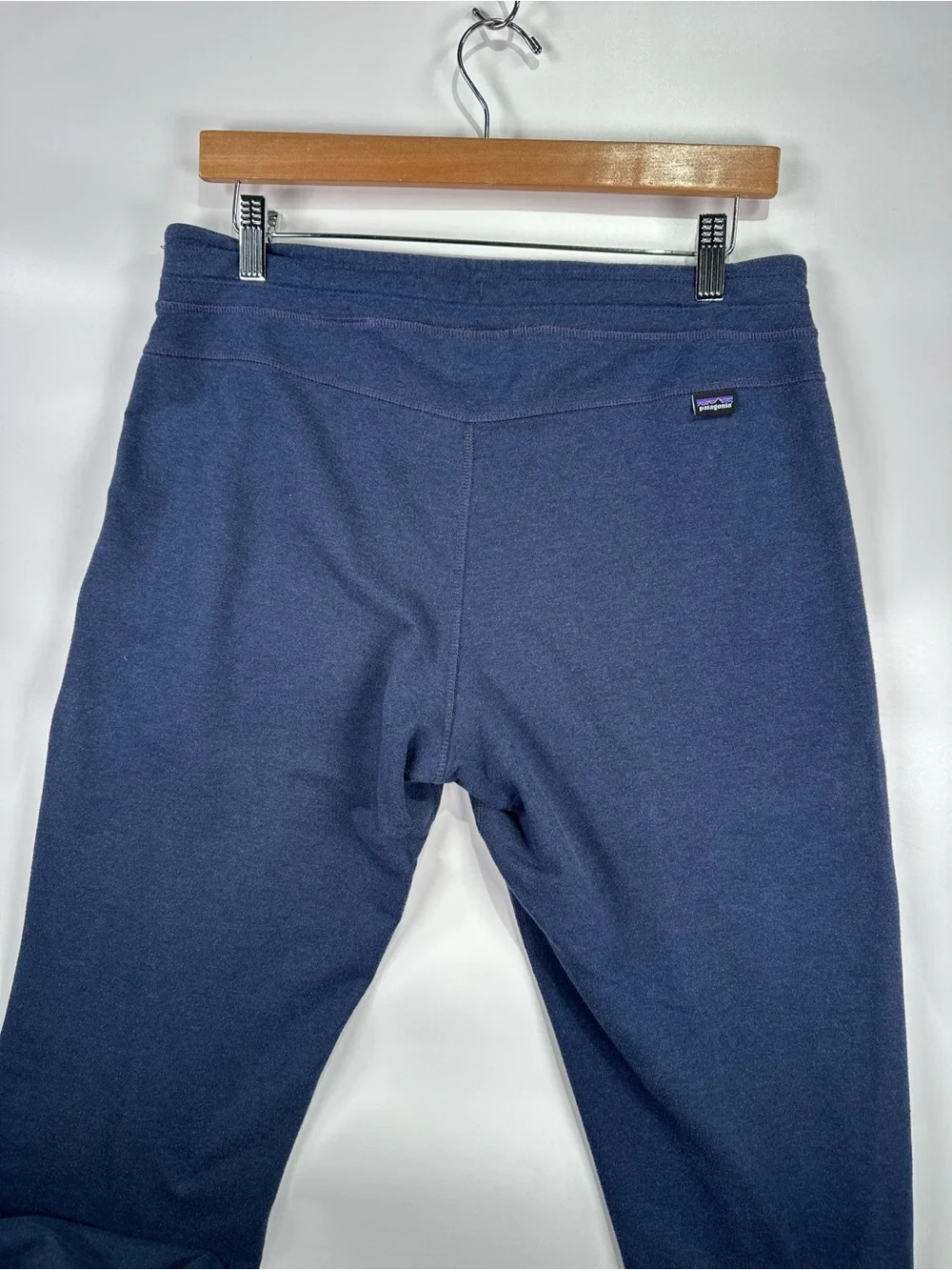 Patagonia Ahnya Joggers Patch Pocket Organic Cotton Blend Heather Navy S